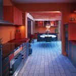 Disposición paralela en la cocina.