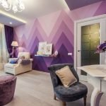 Pintar las paredes con un degradado morado
