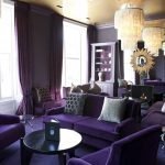 Muebles de sala morados oscuros