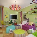 Araña de colores para habitación infantil