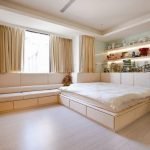 Sofá cama en el dormitorio