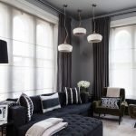 Decoración de sala de estar en blanco y negro