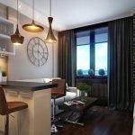 Textil gris en la cocina