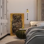 Hermosa decoración de dormitorio textil