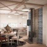 Decoración de comedor de estilo escandinavo