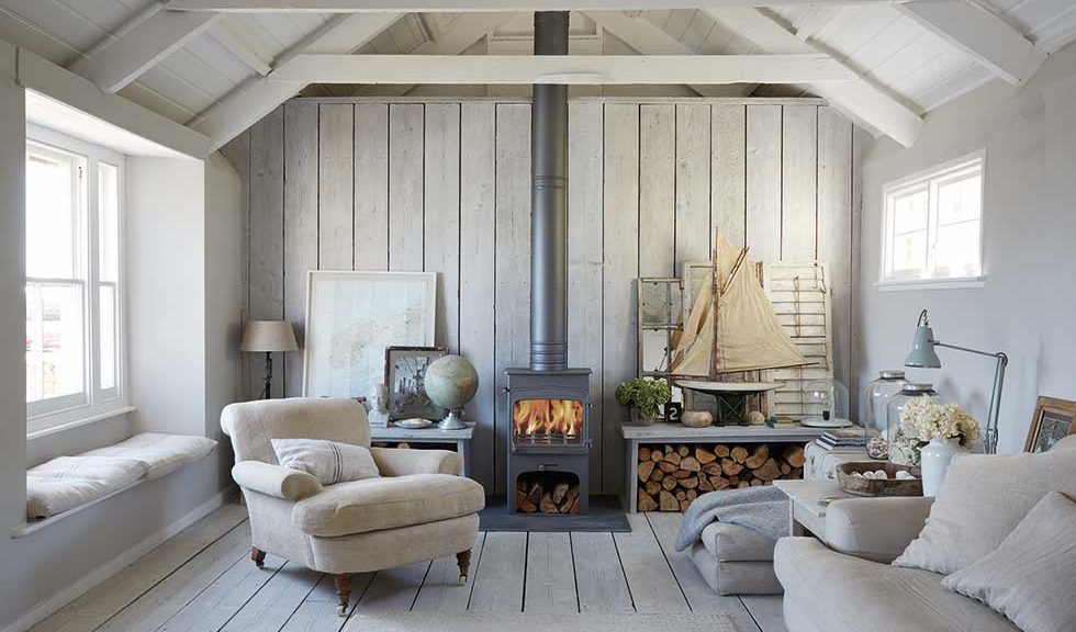 Skandinavisk stil i det indre af et landsted