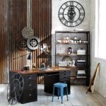 Reloj con engranajes en la pared.