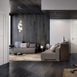Piso laminado y pared