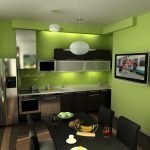 TV en la pared de la cocina