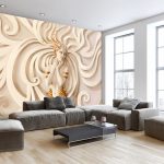 Muebles grises en un interior luminoso.