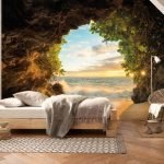 Silla de mimbre en el dormitorio