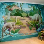 Dinosaurios en la pared