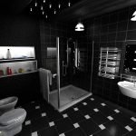 Decoración oscura del baño