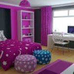 Dormitorio en decoración contrastante