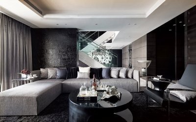 Color negro en el interior: ideas de combinación de colores +75 fotos