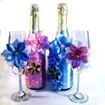 Flores en los vasos