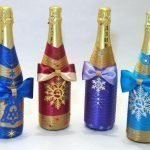 Copos de nieve en botellas