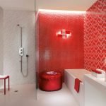 Tabique de vidrio entre ducha y baño