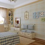 Textil a cuadros en el dormitorio