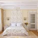 Textil floral en el dormitorio