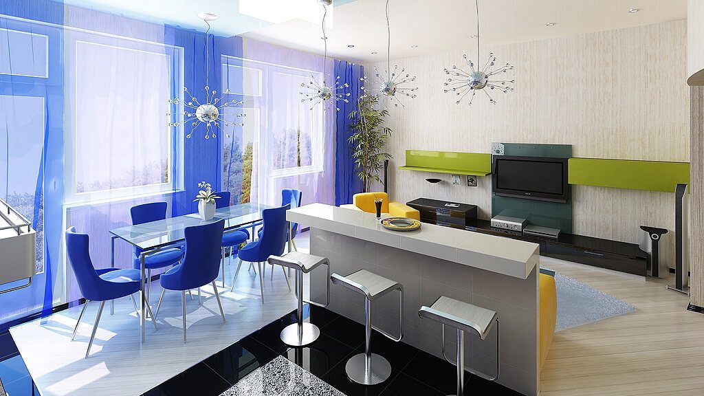 Design av en stue-spisestue