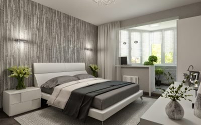 Diseño de una habitación moderna con una logia +50 fotos de los interiores combinados.
