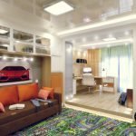 Habitación infantil con balcón.