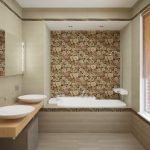 Decoración de bañera de madera