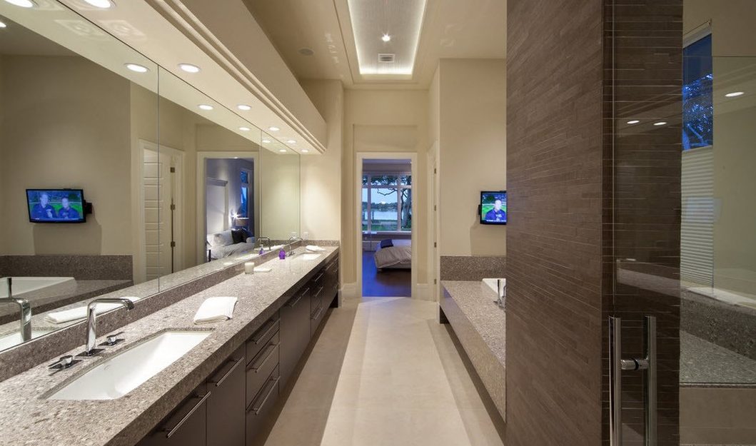 Smeđi dizajn kupaonice