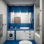 Color azul en interior gris