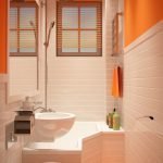 Piso de baño naranja