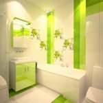 Baño blanco y verde
