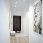 Interior de pasillo blanco
