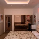 Dormitorio de diseño con armario.