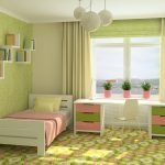 Interior simple de una habitación infantil.