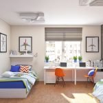 Diseño de habitación simple para niños.