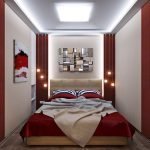 Panel de espejo sobre la cama