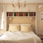Estantería sobre la cama