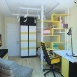 Tabique con estantes en el interior