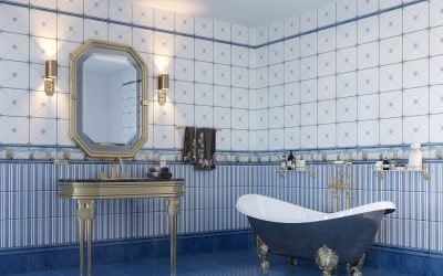 Diseño de baño con paneles de plástico