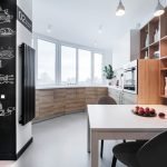 Papel pintado de pizarra en la cocina