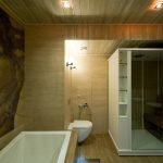 Cabina de ducha en el baño