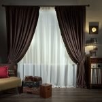 Cortinas de color marrón oscuro