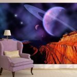 Galaxia en la pared del pasillo