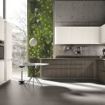 Cocina de muro de hormigón