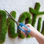 Letras de musgo estabilizadas de bricolaje