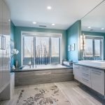 Paredes azules en el baño