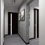 Piso gris en el pasillo