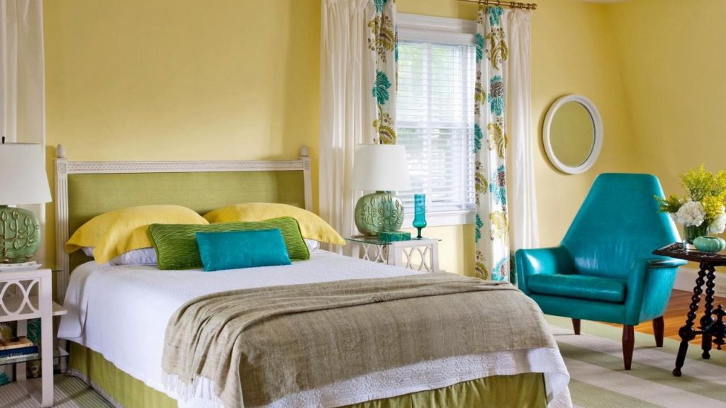 A színkombináció a hálószobában