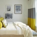 Decoración moderna de una habitación pequeña.